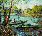 Vincent Van Gogh Fishing in the Spring, Pont de Clichy Spain oil painting artist